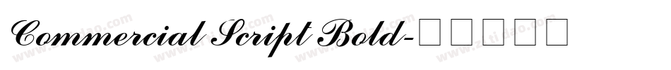 Commercial Script Bold字体转换